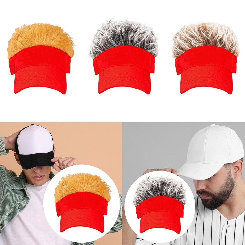 Hair Hat for Men Novelty Creative Funny Decoration Baseball Hat for Women Adults