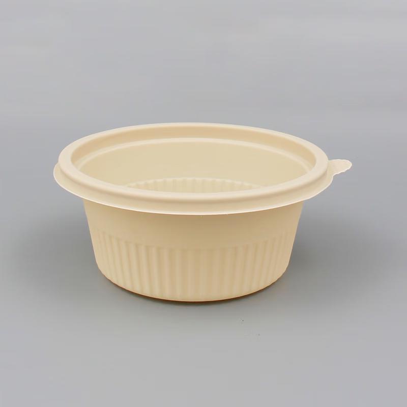Degradable Round Disposable Food Containers with Lids