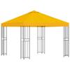 Garden Gazebo 3 X 3 M Yellow Polyester and Steel 190 Gsm