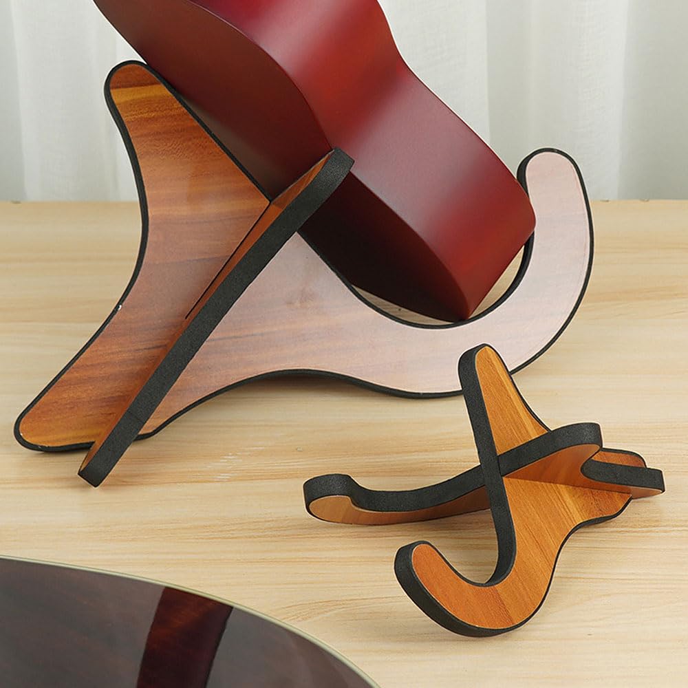 Guitar Stand Wooden Vertical X Shape Foldable Musical Instrument Stand Piano Stand Ukulele Guitar Electric Bass Violin Guitar Holder Display Stand UK