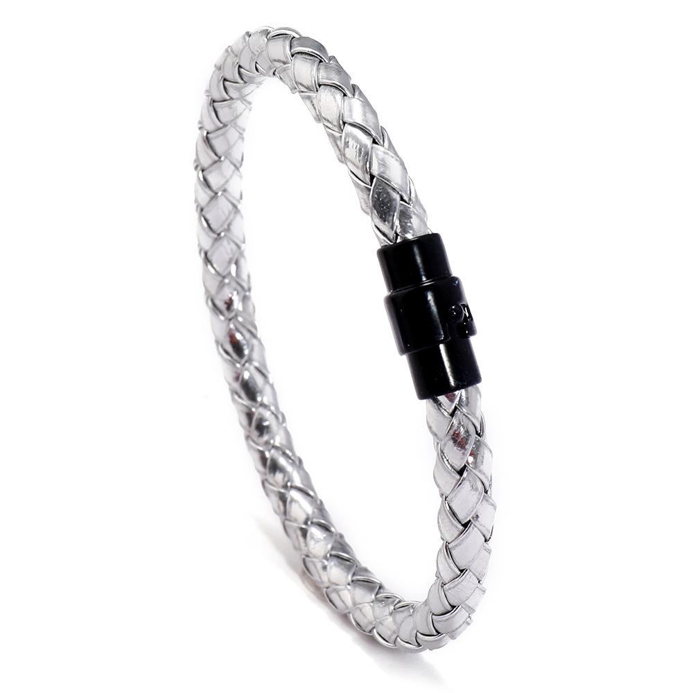 Men's Leather Rope Woven Bracelet: European and American Style