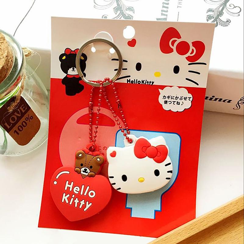 

Cute Key Protective Case Accessories Cute Beauty Cartoon Anime Key Chain Set Soft Glue Toys