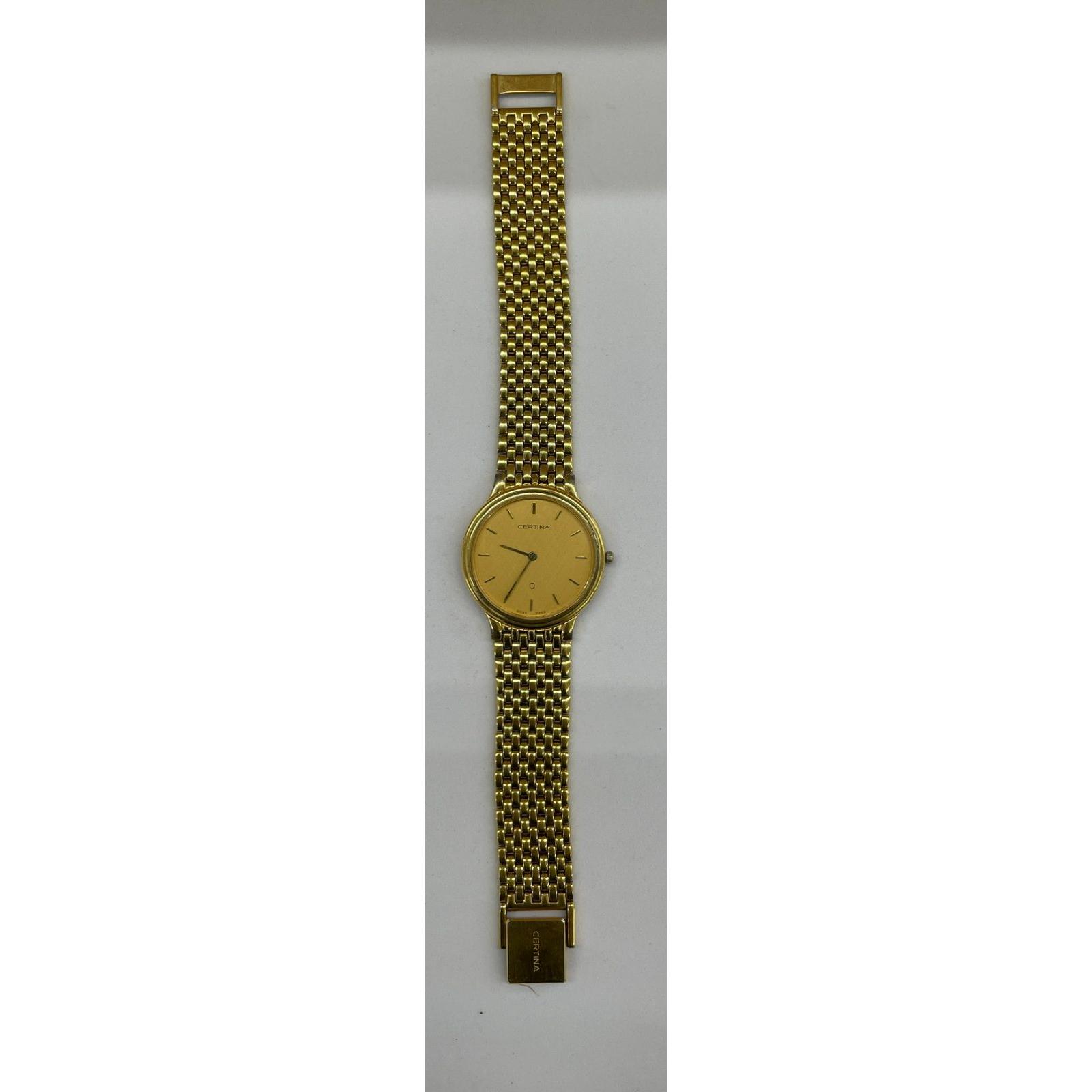 Used [Used item / current item] CERTINA Quartz Gold Watch Swiss Made Vintage Steady/Junk A-293