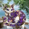 Adorable Cat Decoration Wall Hanging Pendant, Sun Catcher, Acrylic Garland Sign- Light - Catching Window Decor, Novelty Home Decor