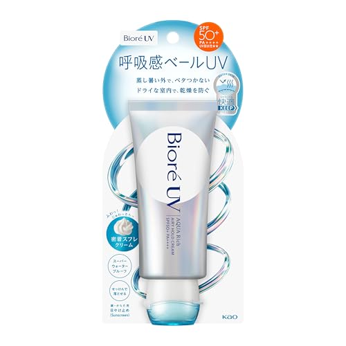 Biore UV Aqua Rich Airy Hold Cream 70g Sunscreen Breathable Veil Floral Scent SPF50