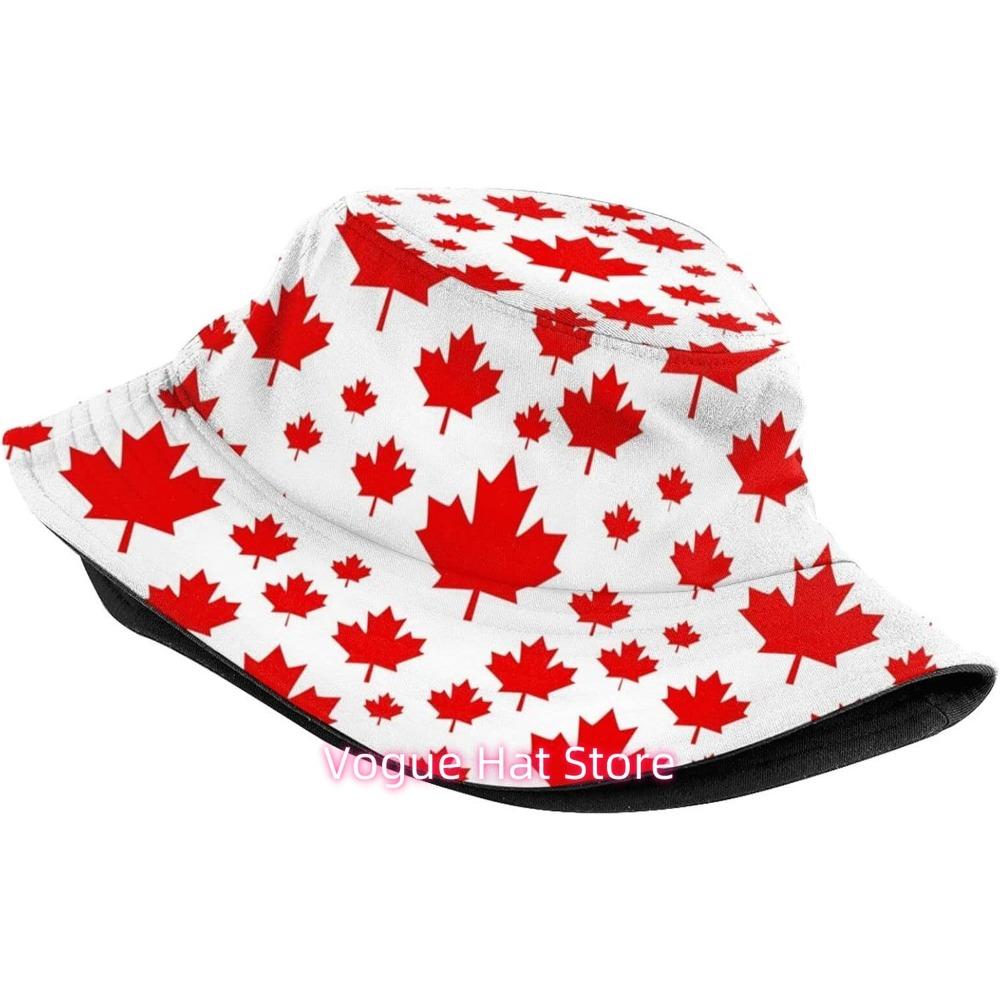 Canada Flag Bucket Hat Fashion Beach Sun Wide Brim Cap Outdoor Fisherman Hats For Women Men Teens