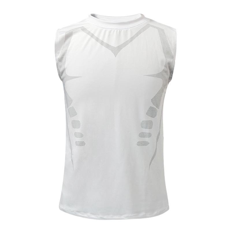 Men s Quick-Dry Elastic Basketball Sleeveless Training Vest S