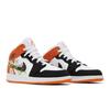 Air Jordan 1 Mid Grade School 'Floral' (Unisex) White / Black / Starfish / Vivid Green / Lavender Mist / Altitude Green Kids' Basketball Shoes
