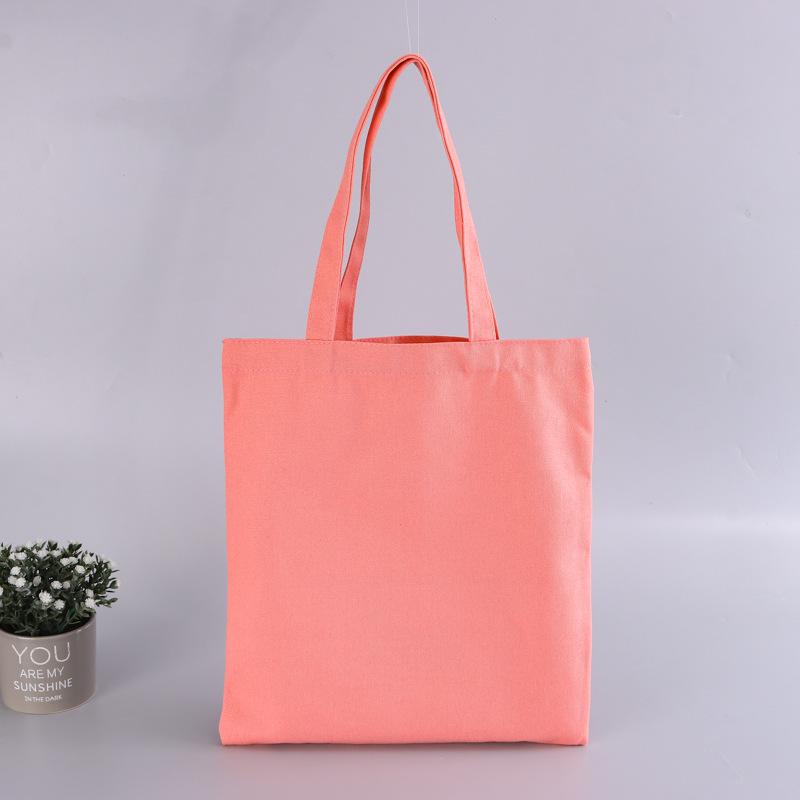 Customized DIY Hand-Painted Canvas Tote Bag for Students - Single Color, Handheld & Shoulder Carry