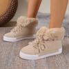 Fashion Women Boots Winter Fashion Women Plush Warm Lace Up Comfortable Platform Flats Casual Sneakers Plus Size Shoes for Women 36-43