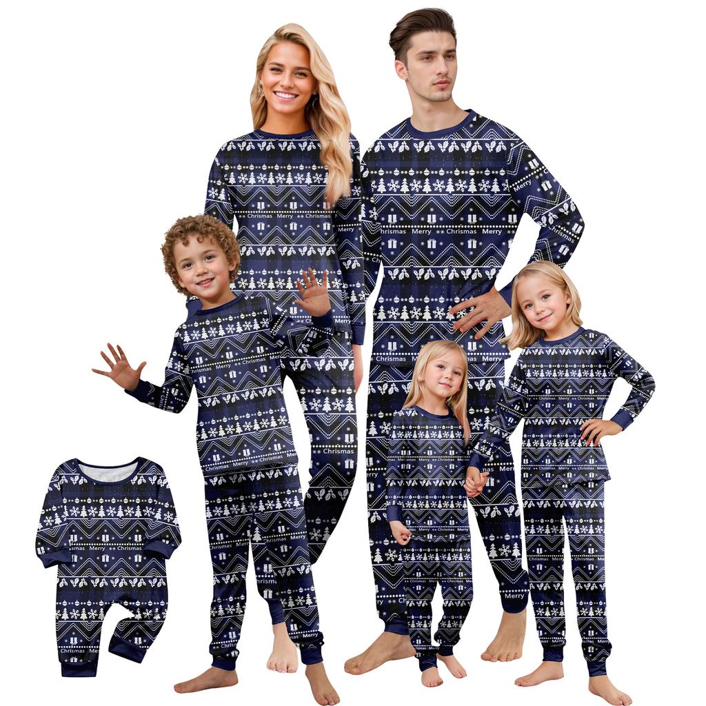 Trykk Søtt Familiesett Pyjamas, Hjemmeklær, Familiesett Langermet Topp Buksesett