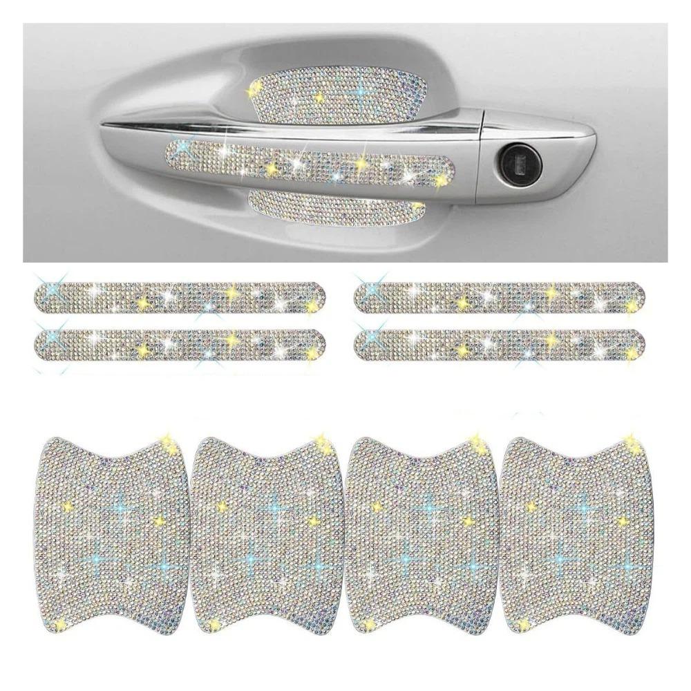 Bling Door Handle Protector 8PCS Set Auto Handle Sticker  For Auto Accessories