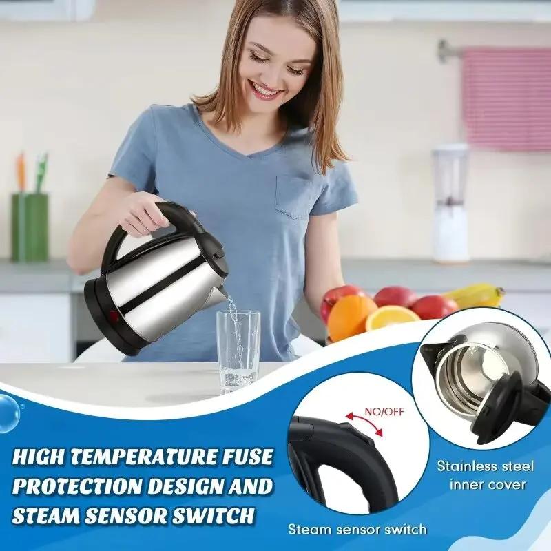 2L Food-grade Stainless Steel Electric Teapot Electric Kettle Water Kettle Coffee Beverage Boiler Electric Water Heater
