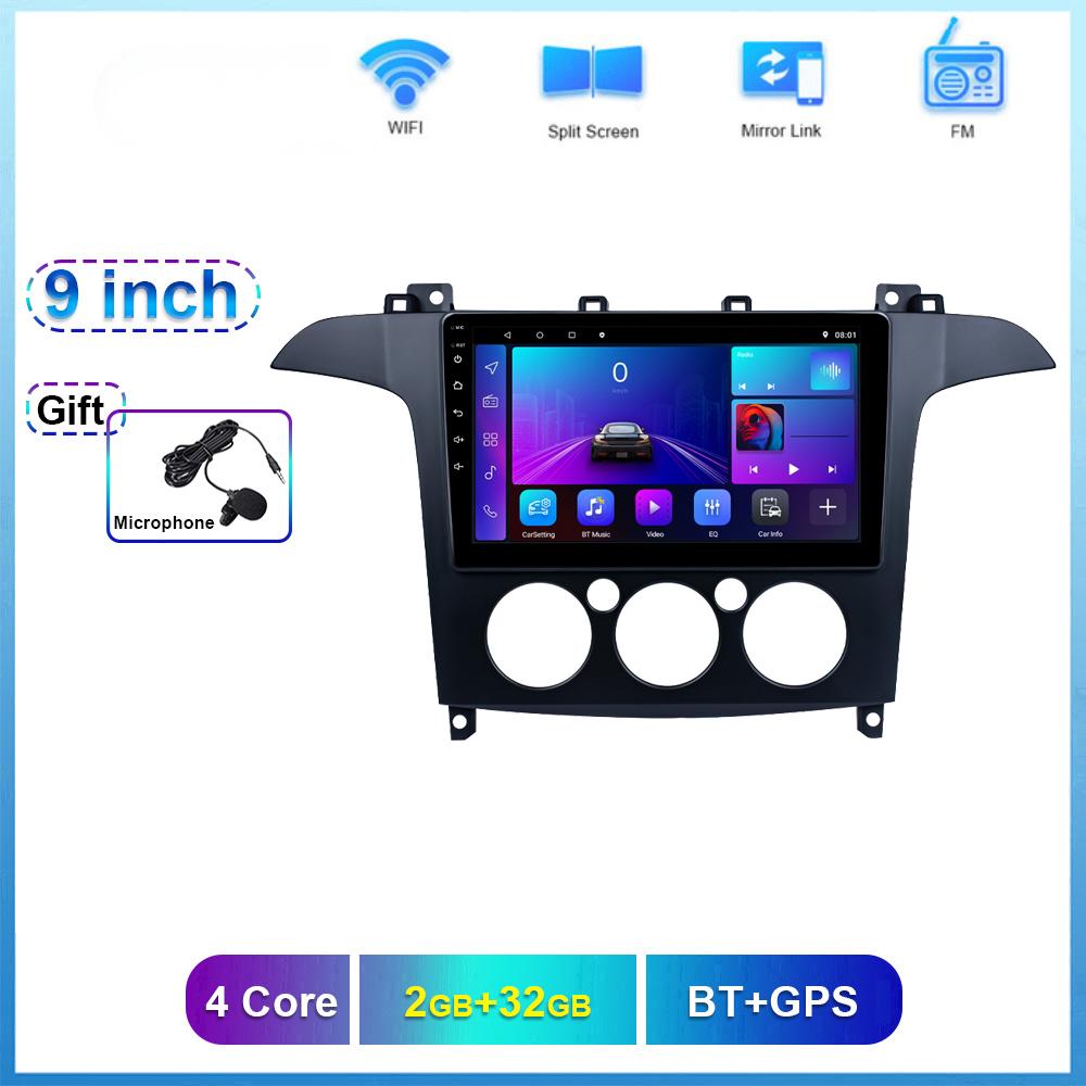 

REAKOSOUND для Ford S Max S-MAX 2007-2015 автомобильный радиоприемник мультимедийный видеоплеер GPS стерео Carplay Auto Android 4-core 1+32CP+mic