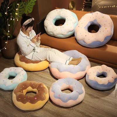 45cm/70cm Plush Donuts Pillow Cartoon Simulation Food Toy Doll Chair Sofa Cushion Floor Mat Gift for Lovers Children
