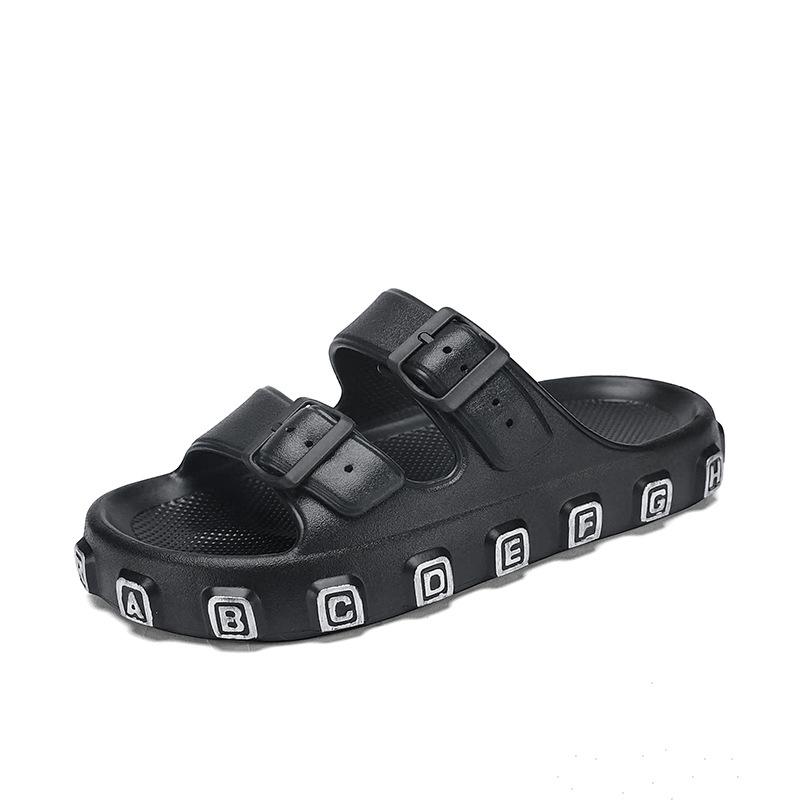 

Летний дом один шаг на дерьмо ощущение тапочки легкие дышащие мягкая подошва пляжная обувь сандалии boken drag мужская обувь 38 чёрный