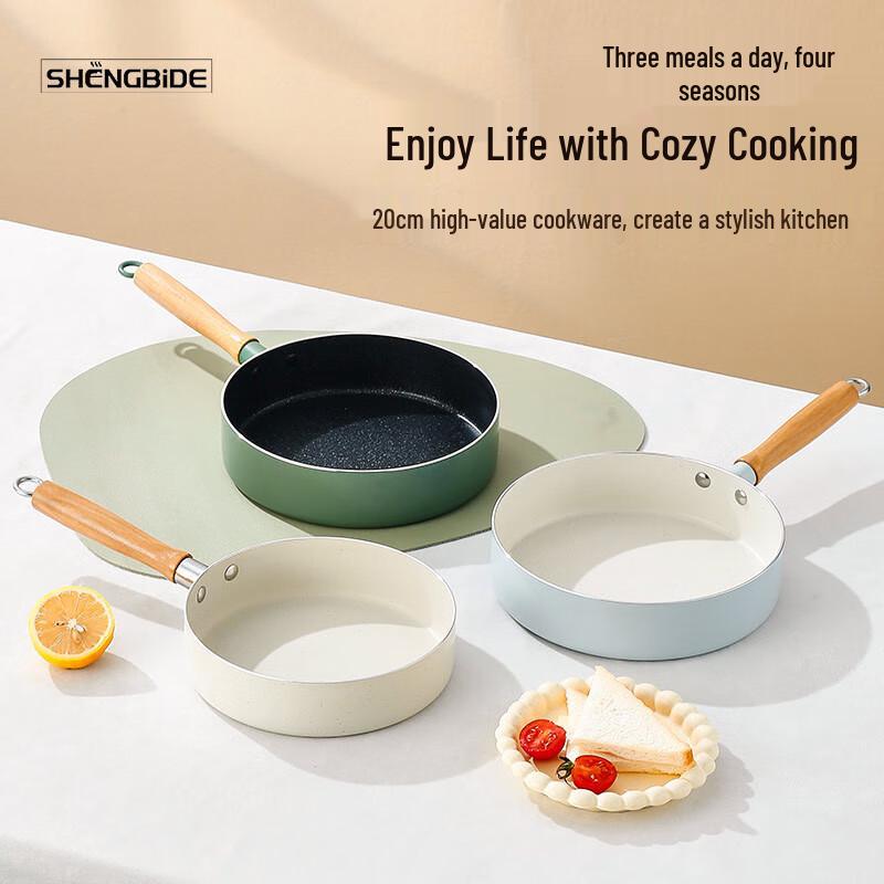 SHENG BI DE 20cm Aluminum Alloy Frying Pan