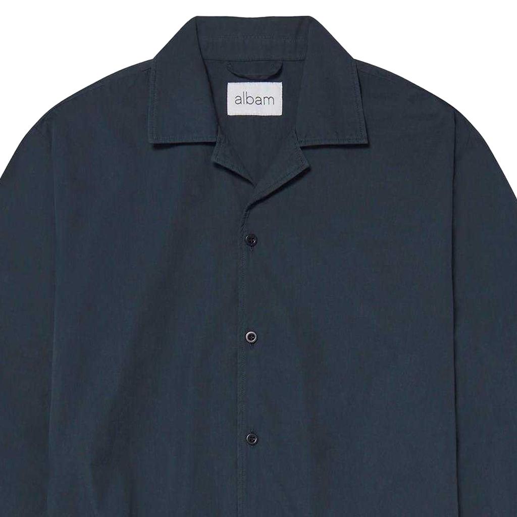 Albam Mens Revere Collar Long-Sleeved Shirt