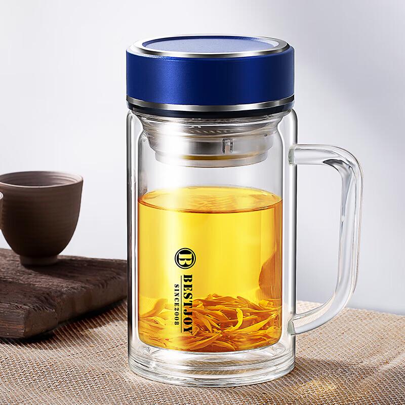 FUGUANG BESTJOY Zhenpin Double-Layer Glass Office Cup 520ml