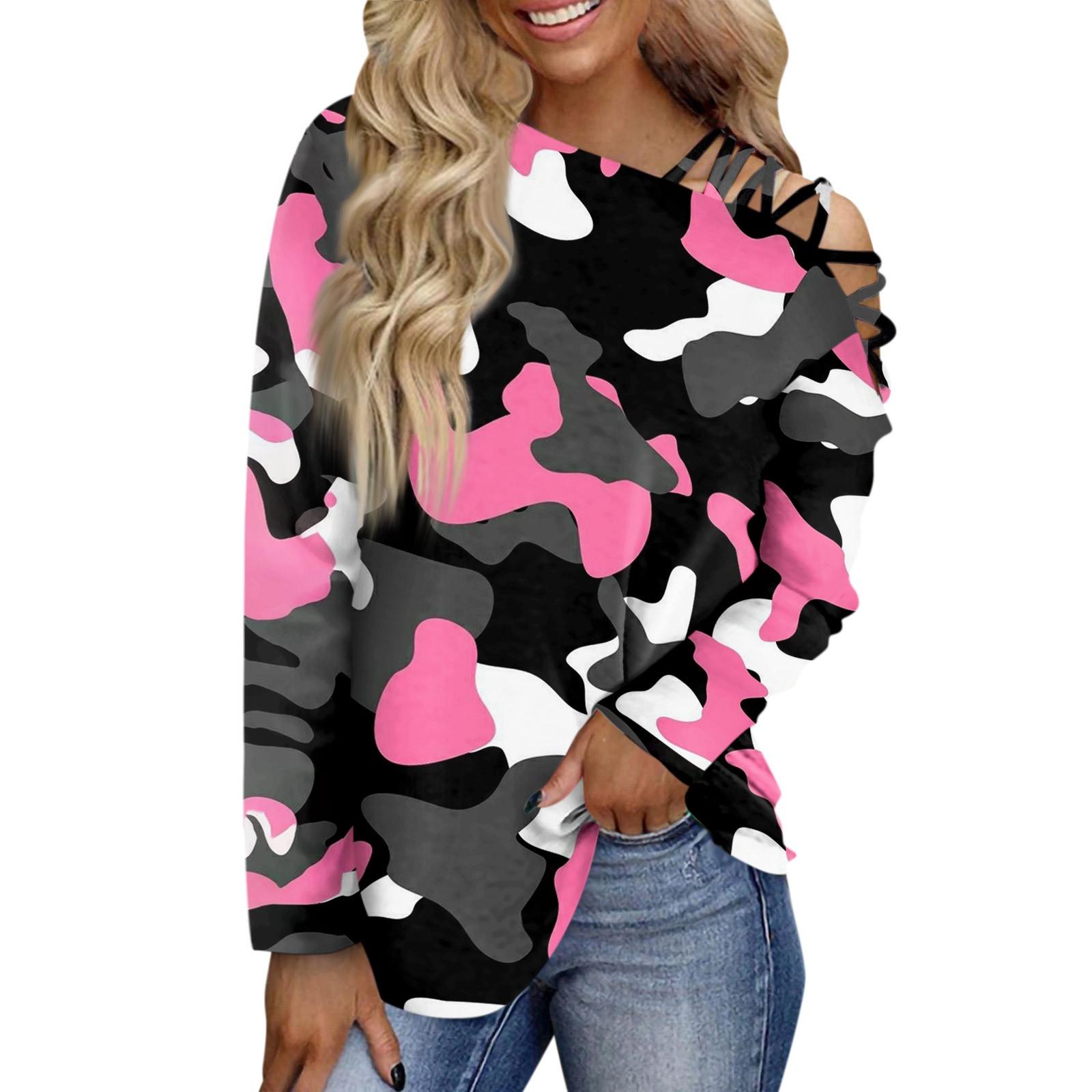 

Женская осенне-зимняя модная повседневная футболка с принтом, длинный топ без бретелек S разноцветный