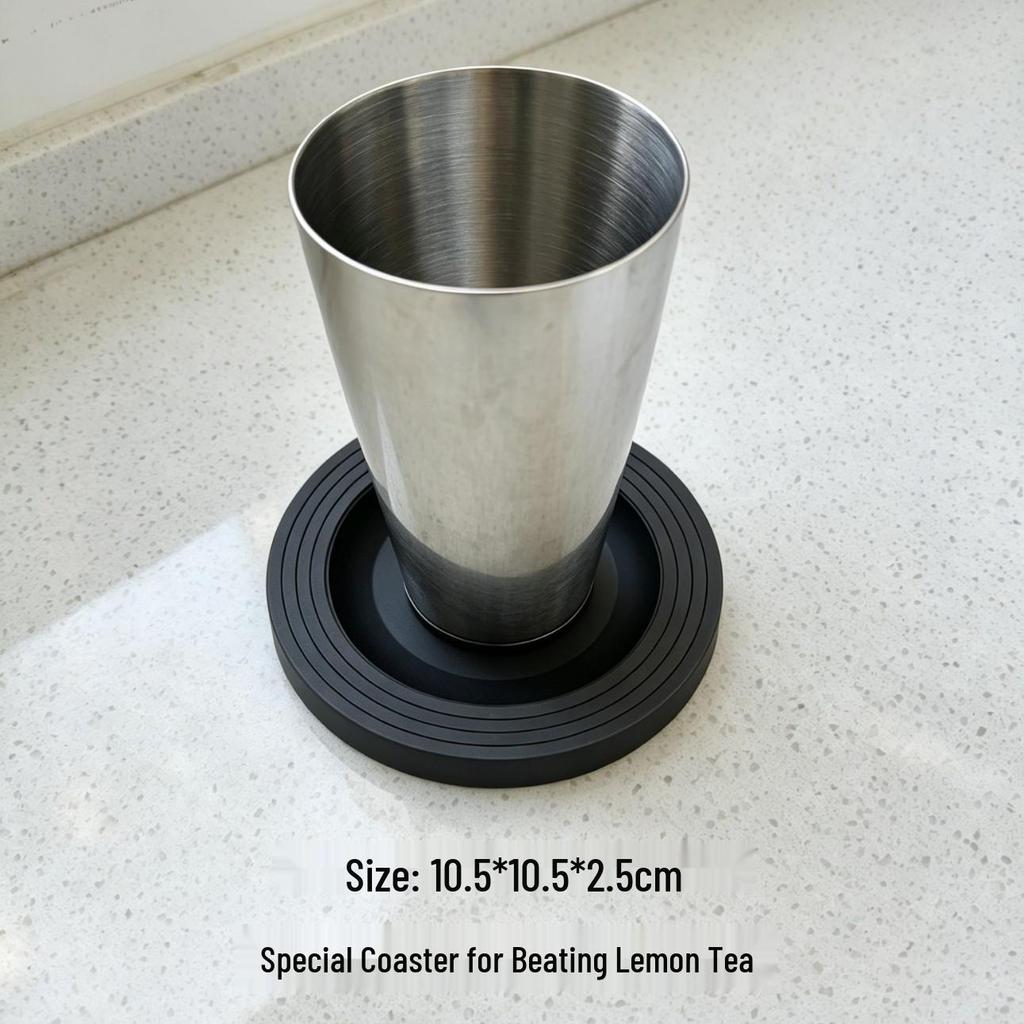 Black Non-slip Heat-insulating Rubber Bar Mat and Teaware Drainer Coaster