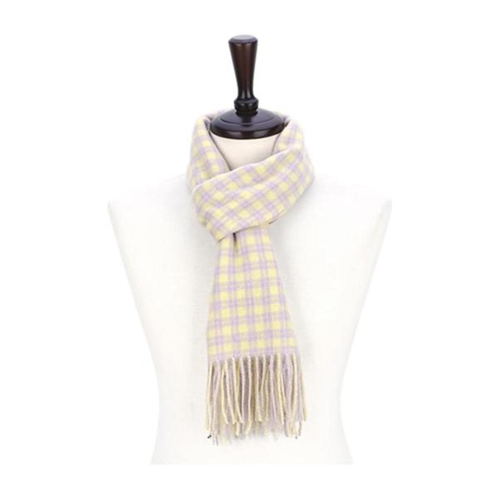 Elkate Women's Winter Wool Check Warm Scarf LDRM015