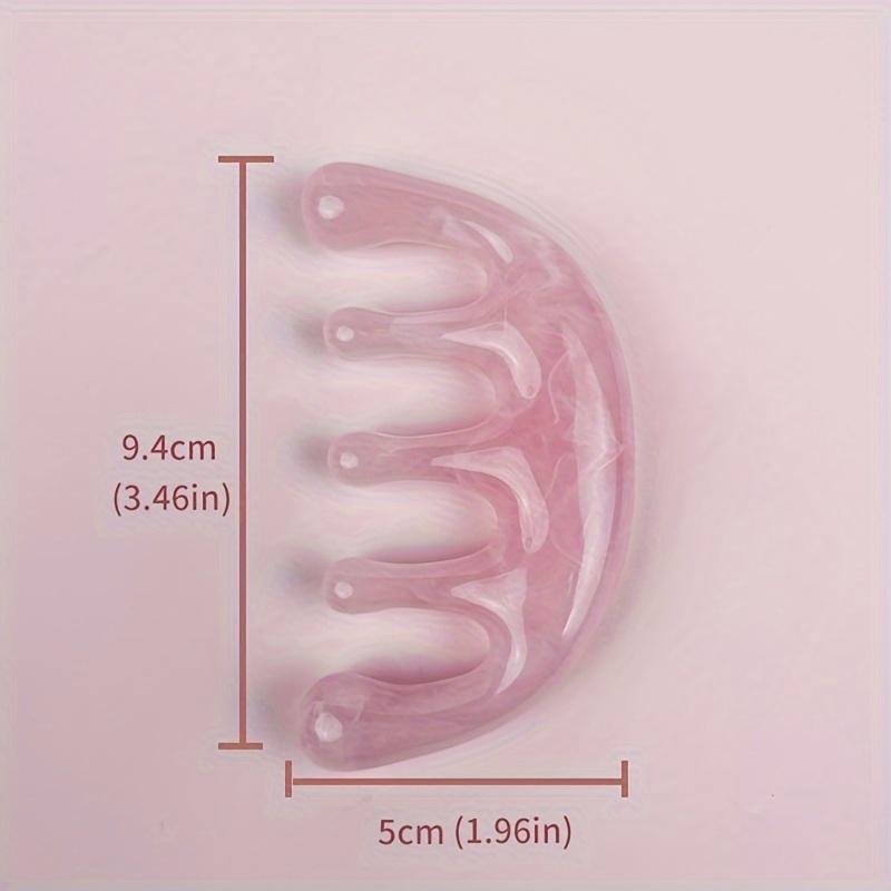 

[1pc Ergonomic Comb] 1pc Ergonomic Scalp Massage Comb | Wide Tooth, Resin Handle with Textured Bristles for All Hair Types, Portable Meridian Comb розовый