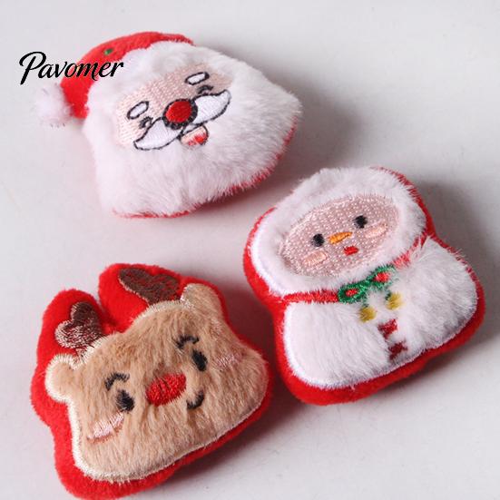 Jouets pour Chat de Noël pour Jouet de Fête, Peluche Douce Père Noël Bonhomme de Neige Élan Arbre Interactif Mâcher Morsure Jouet d'Enrichissement pour Animal de Compagnie Chats d'Intérieur Mignon Bas de Noël