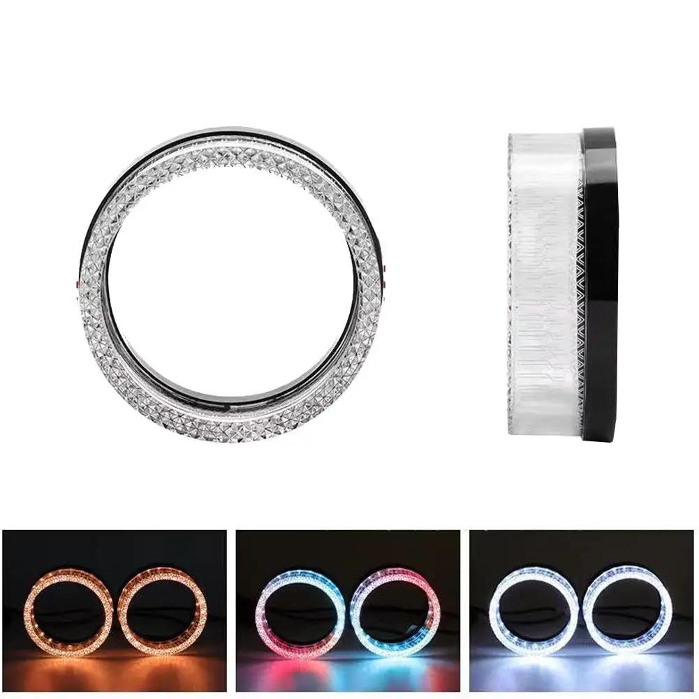 

2 шт. 3 дюйма 5D RGB LED Ангельские глазки Кольца Halo Фары Дневные ходовые огни Прямоугольные Чехлы для автомобиля Аксессуары Свет C4A6