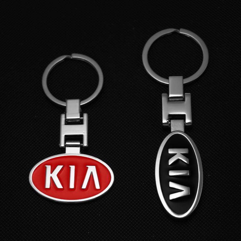 RYQW7 Car Metal Key Chain Pendant Gift Key Ring Auto Styling Accessories For Kia Rio Ceed Sportage Cerato Soul Sorento Picanto Optima