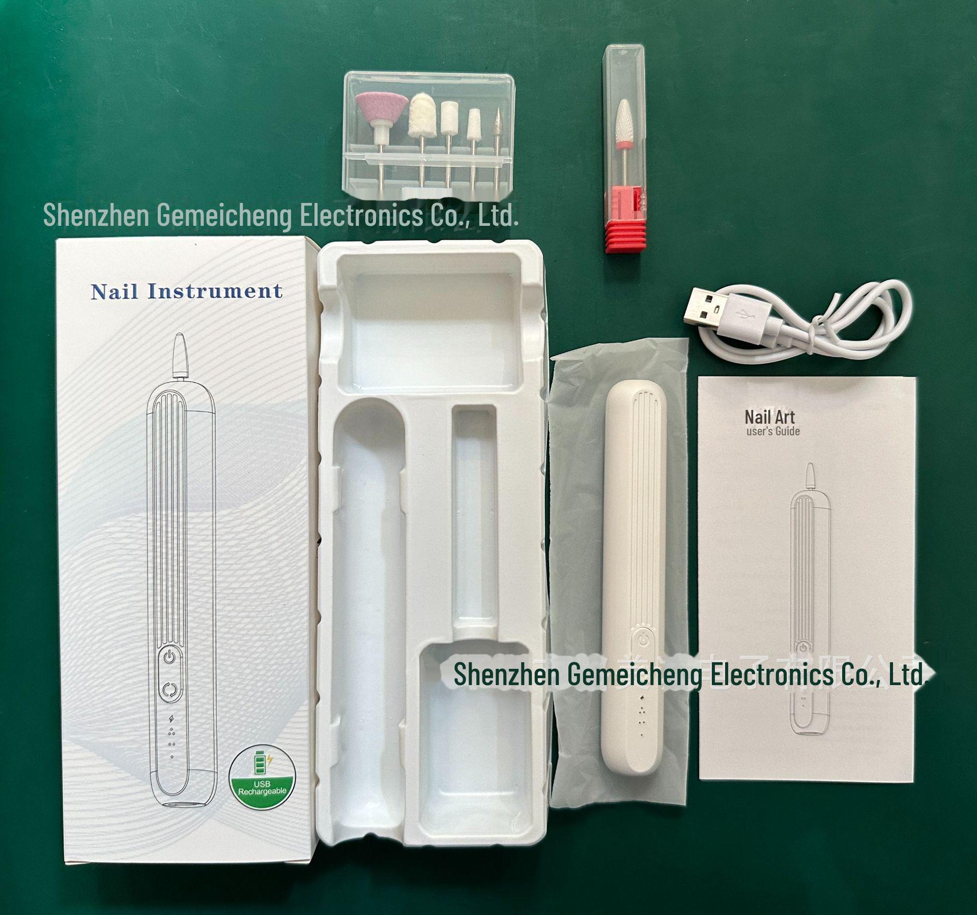 

Портативная перезаряжаемая электрическая ручка-полировщик для ногтей в наличии