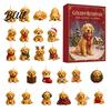 Decoraciones para Colgar en el Árbol de Navidad Calendario de Adviento Canino 2026, Cuenta Atrás de 24 Días con Piezas de Regalos para Amigos Colgantes Acrílicos Lindos 2D, Regalo para Enamorados