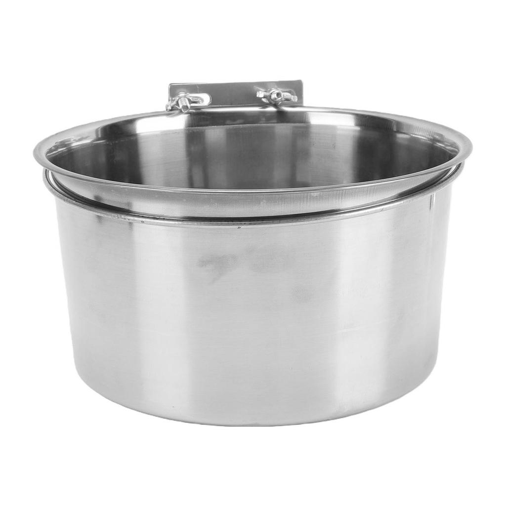 Dog Crate Bowl Large Capacity Stainless Steel Hanging Pet Cage Water Bowl for Dog Cat Cage Crate