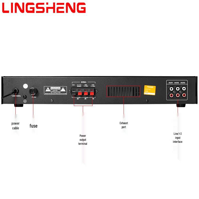 Lingsheng 150W 2-Zonen Durchsagemikroverstärker (CN-Version)