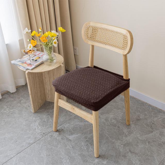 Huse pentru scaune elastice jacquard Huse pentru scaune din spandex solid Protector de fotoliu lavabil pentru nunta, bucatarie, banchet, acasa