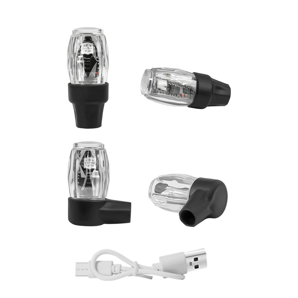 Car Upgraded Led Wheel Lights Flashing Tyre Wheel Valves Caps Lights Bike Tire Valves Stem Lights Colorful Waterproof