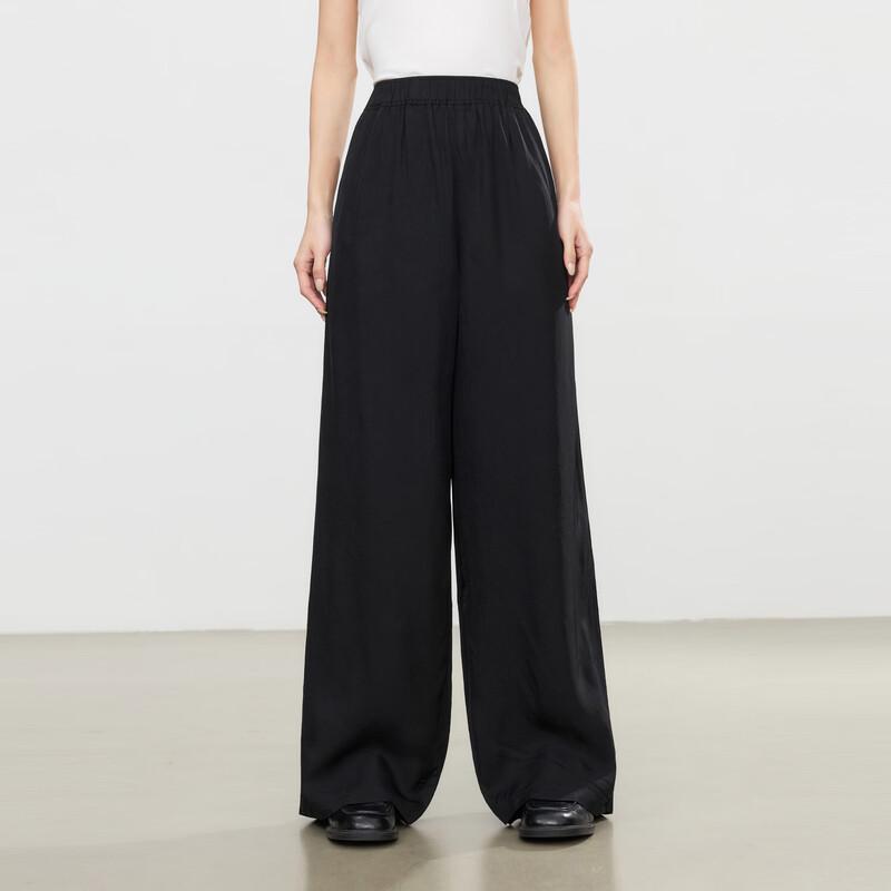 Elva  Island Summer High-Waist Loose Straight-Leg Casual Pants S