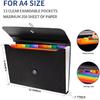 Expanding File Folder, 13 Pockets Accordion File Holder Organizer, A4 Letter Size Paper Document Receipt Organizer Accordian Filing Folder for