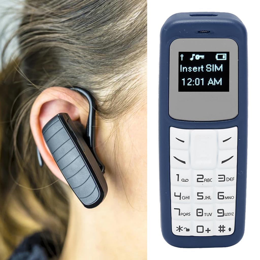   Mobile Cell Phone Small Mobile Phone   Headset Dialer with Ear Hook Support SIM 0.66inch