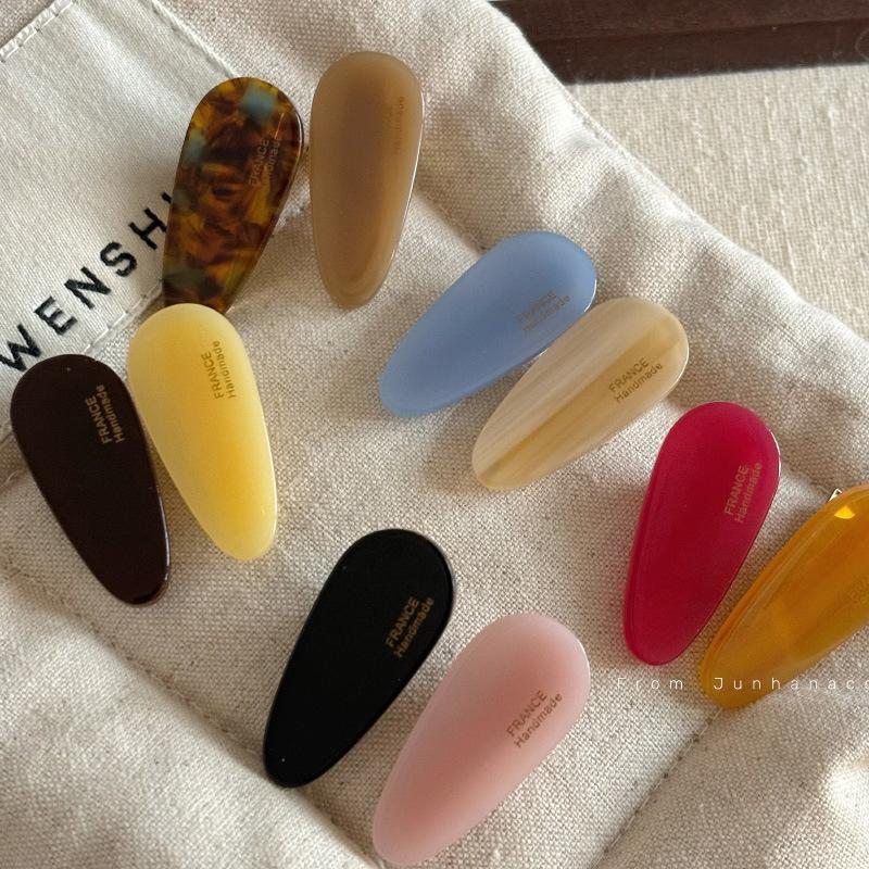 Acetate small hairpin women's candy new high-end side ear clip bangs broken hairpin duck bill clip hair accessories