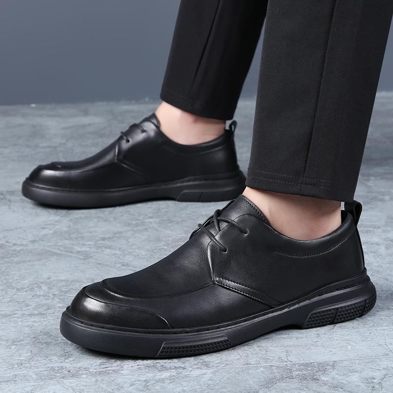 High Quality Classic Mens Casual Shoes Leather Men Breathable Business Shoes Fashion Man Oxford Shoes Lace-Up Outdoor Male Shoes