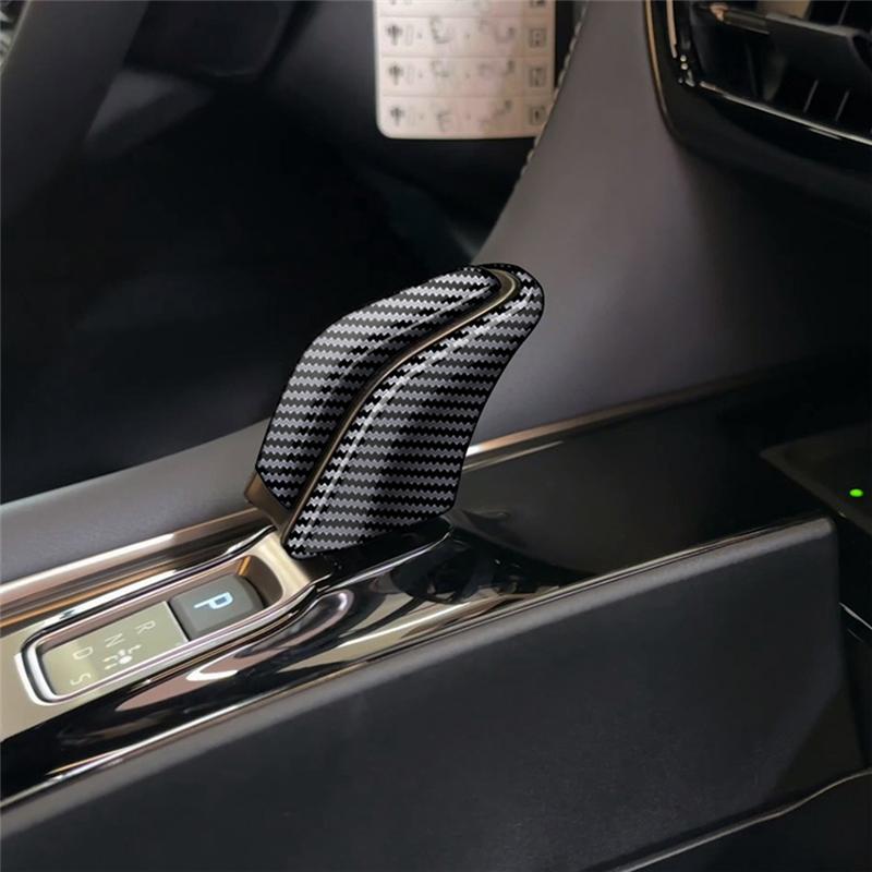 Für Toyota ALPHARD/VELLFIRE Serie 40 + Auto Schaltknauf Kopfabdeckung Verkleidung Dekorativer Aufkleber Karbonfaser Muster Teile-A8