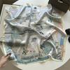 Spring and Autumn Thin Tianma Capital Printed Silk Scarf Women's High-end 100 Mulberry Silk Square Scarf Versatile Square Scarf
