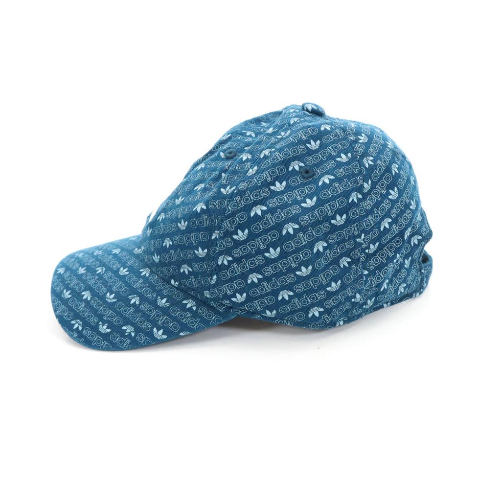 unused adidas Trefoil logo all-over pattern cap OSFW Navy Women Used