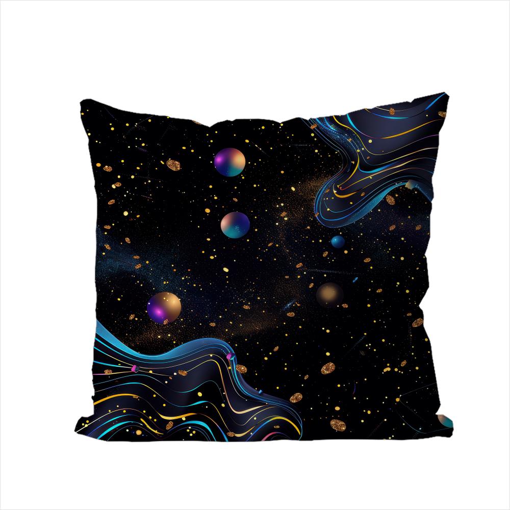 Space Holographic Pillow Case For Car Sofa Decorative Home Doublesided Print Plush Square Throw Pillow Cushion Cover