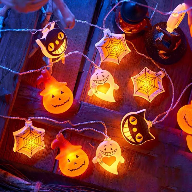 Halloween Light String Ghost LED Decorative Light String Holiday Decorative Light Battery Powered For Holiday Home Decoration