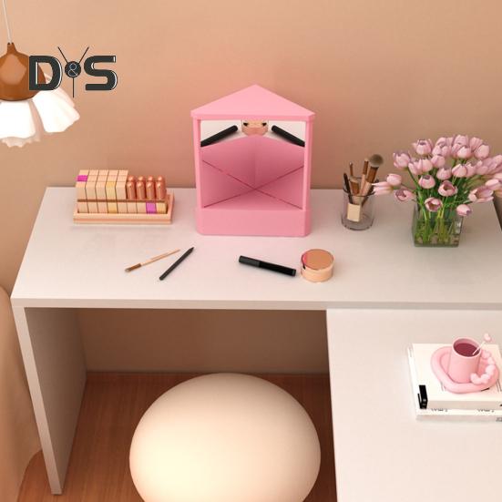 Non-Reversing True Makeup Mirror High Clarity Desktop Vanity Mirror Men Women Precision True Image Inverted Standing Cosmetic Mirror