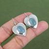 Boucle d'oreille Aigue-marine Boucle d'oreille en Argent Sterling 925 Bijoux en Pierre Précieuse Authentique Boucle d'oreille Faite à la Main Bijoux Aigue-marine Boucles d'oreilles Fines Cadeaux de Fiançailles