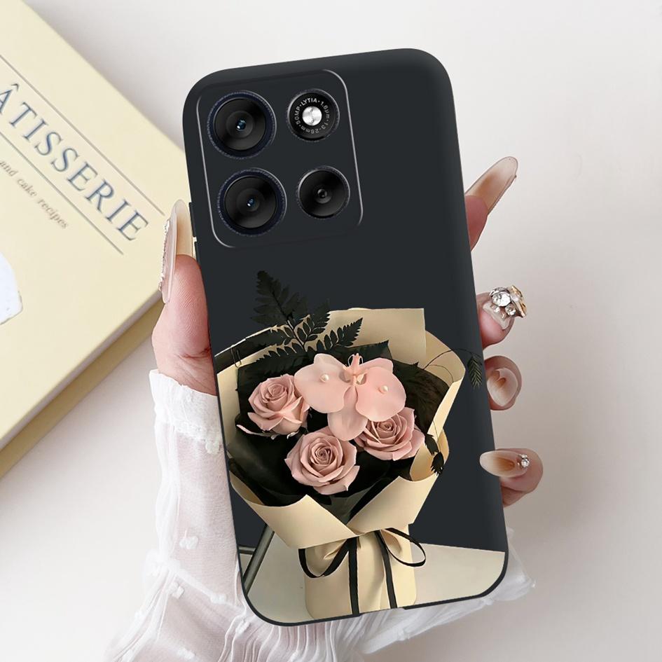 Per Motorola Moto G86 G56 2025 Custodia Moda Fiore Tramonto Cartone Animato Morbido Silicone Protettiva Copri Telefono Per MotoG56 MotoG86 Custodie