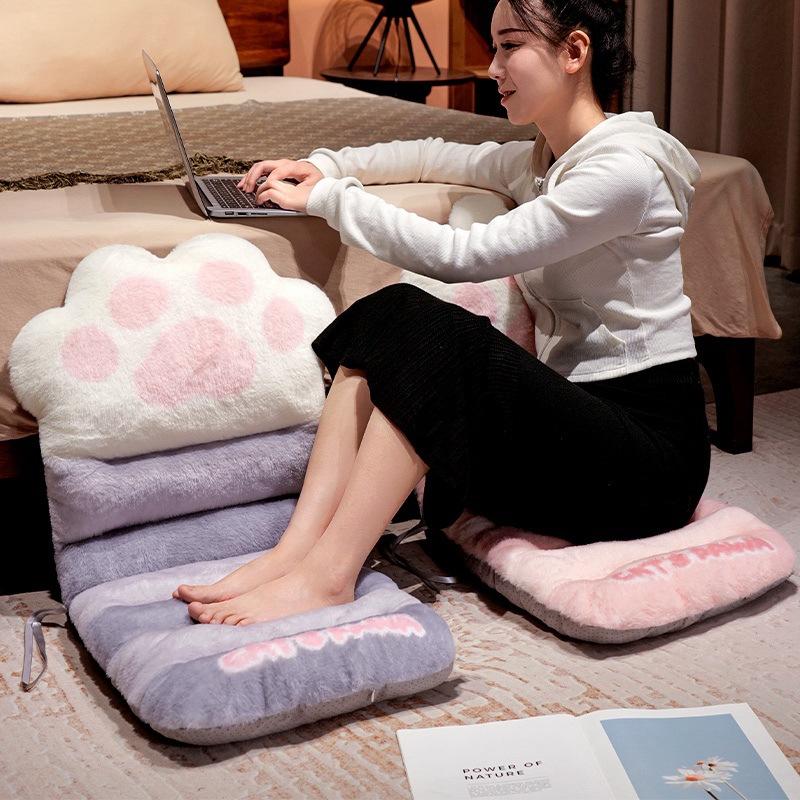 Autumn And Winter Thickened One-Piece Seat Cushion Lazy One-Piece Butt Cushion Office Dual-Purpose Warm Cat Claw Seat Cushion Chair Cushion